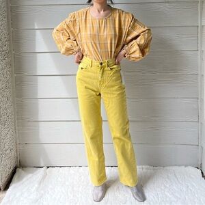BDG Urban Outfitters Yellow Cowboy Jeans | High Rise Straight Leg Denim 28